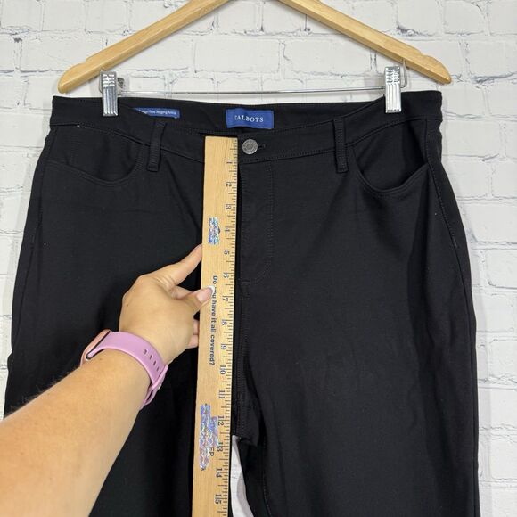 Talbots Jeans Women Size 14 Petite Black High Rise Jegging Ankle Straight Preppy - Picture 8 of 11